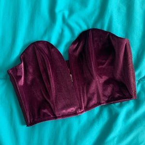 Victoria’s Secret Velvet Bandeau Top